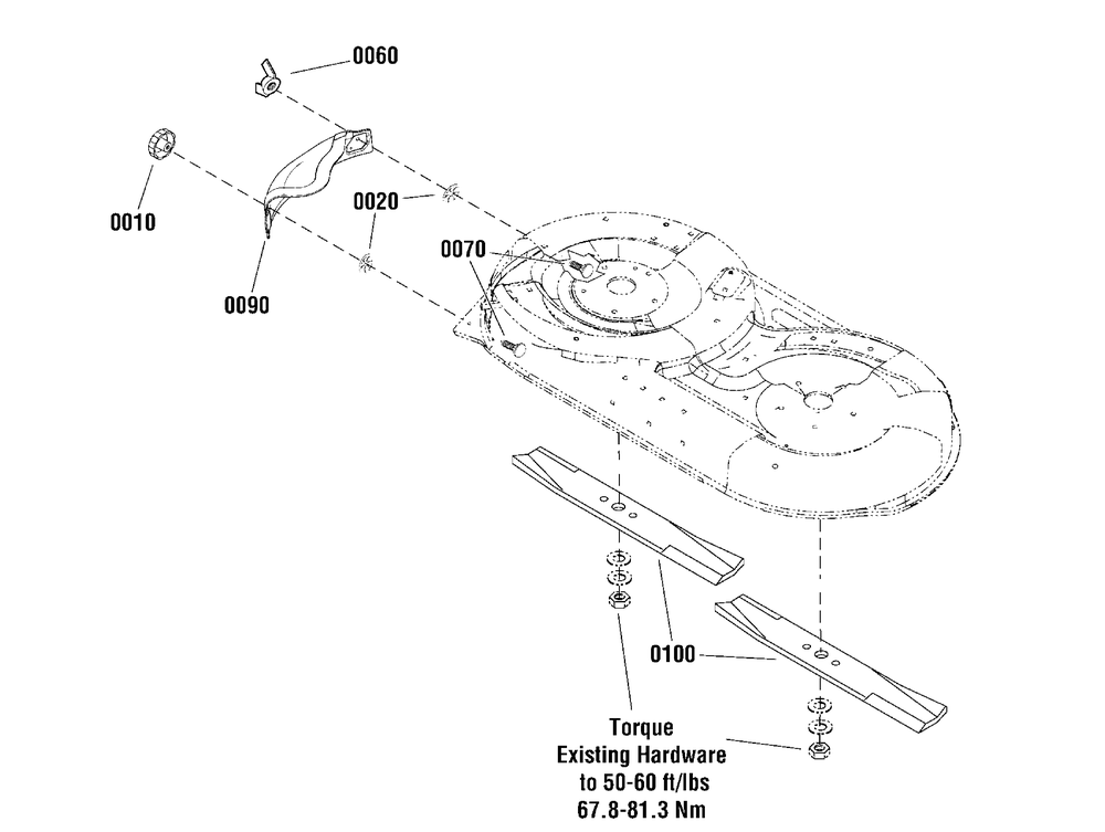 Mulcher Kit Diagram and Parts List for 1694955  Briggs and Stratton Lawn Tractor Accessories
